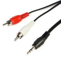 2016 New 1-Mini Plug 3 5mm Plug Jack to 2RCA Male Stereo Aud