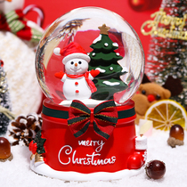 Christmas gift for children automatic snow New year crystal ball rotating music box romantic Christmas Eve gift decoration