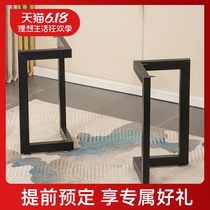 Wrought iron metal table leg bracket table foot table leg bracket computer conference desk desk iron shelf