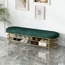 Nordic iron shoe changing bench bench bench bench bench clothing mall sofa stool