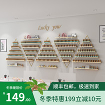 ins simple nail oil glue display stand Nail polish shelf net red triangle wall-mounted wall shelf container more