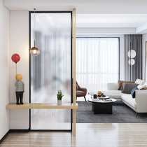 Nordic Changhong glass partition extremely narrow living room entrance decorative sink wet and dry partition stainless steel screen