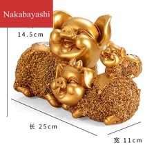 Creative home accessories housewarming gifts wedding ornaments wine cabinet partition crafts happy pig ornaments