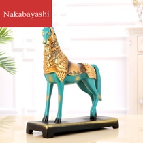 American ornaments horse Villa wine cabinet decoration retro office decoration crafts