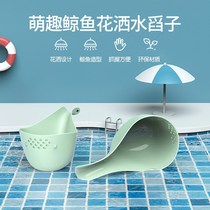 Baby headwash cup thickens children whale shower spoon baby bath water and lap scoop large scoop