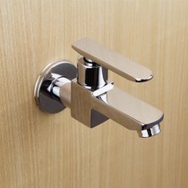 Toilet mop pool faucet into the wall single cold bathroom faucet full copper fast open faucet 4 points water nozzle Black