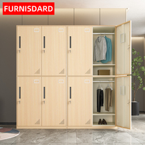 Iron cabinet steel wood grain staff locker sub staff dormitory wardrobe with lock lockers shoe cabinet clothes hat cabinet
