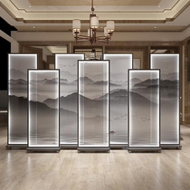 New Chinese screen partition living room entrance hotel restaurant background decoration office Cover semi-transparent combination screen