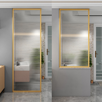 Nordic Changhong glass screen partition living room light luxury household stainless steel toilet dry area wash table cover Wall
