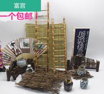 Sushi bamboo curtain bamboo fence bamboo silk Japanese and Korean cuisine sashimi barbecue shop bamboo ladder ice plate decoration restaurant tableware