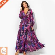 New 2019 women long dresses ladies print beach dress hicwomen