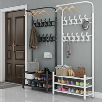 Clothes hanger floor bedroom household simple clothes hanger bedroom hall cooling clothes rack shoe rack coat rack