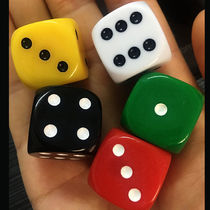 Mahjong dice a pair of dice 22 number round sieve bar mahjong childrens knowledge color large multi-color type