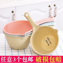 Water spoon Kitchen water scoop thickened plastic water scoop Household long handle water shell soup spoon deepened flat-bottomed kitchen water scoop