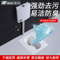 Eagle bathroom Eagle brand squatting toilet squatting flushing water tank complete set of household bathroom deodorant ceramic squatting toilet stool device