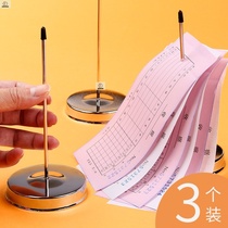 Nail desktop receipt stainless steel insert single device windproof menu clip waste paper waste ticket small bill wine bill nail