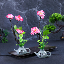 Hotel Swing Tray Decoration Flower Dishes Adorned With Creative Flowers And Flowers sushi Sushi Cold Dish Cold Dish Dining Tray Accessories Small Hem