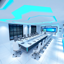 Baking Varnish Office Conference Table And Chairs Combination Brief Modern Large Business Reception Talks Office Long Table Meeting Table