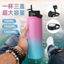 Bluego sports fitness with straw thermos cup large capacity Men Outdoor 1000ml portable large kettle women