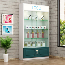 New light box cosmetics push-pull with lock transparent glass door display bag placement beauty product display cabinet