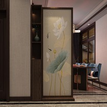 New Chinese style solid wood screen holder seat screen living room entrance barrier simple partition bogus shelf custom