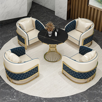 Nordic negotiation table chair set and light luxury hotel sales office reception negotiation one table four chairs rest guest sofa