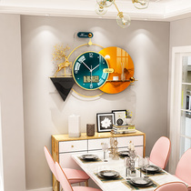 Nordic decorative clock wall clock living room home fashion clock hanging wall light luxury Net red creative atmospheric Art Wall watch