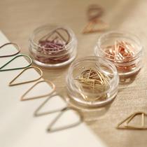 Simple and cute color water drop paper clip paper clip metal creative bookmark clip office supplies exquisite box