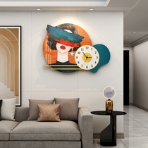 Light luxury living room clock wall clock modern simple creative hanging watch Net Red fashion atmospheric hanging clock Wall home home