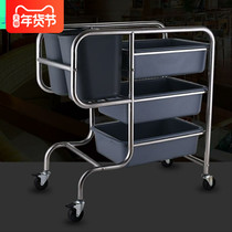 Bowl chopsticks storage Car trolley buffet plastic size transfer food collection car trash can Restaurant convenient recycling car