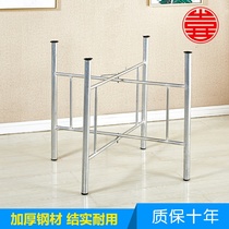 Simple large round table frame foldable iron table leg bracket table foot table folding telescopic table frame table tripod customization