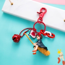 Witch house express keychain Girl cute cartoon doll School bag Small key pendant Bell doll bag pendant
