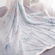 Lamb fleece blanket quilt double-sided thickened warm spring coral fleece blanket nap blanket flannel sofa cover blanket