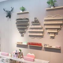 Love heart-shaped nail salon nail polish shelf display rack wall-mounted pen top glue nail polish rack