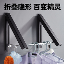 Balcony cool clothes hanger can shrink hotel invisible shrink clothesline non-perforated wall hanging indoor telescopic wire rope