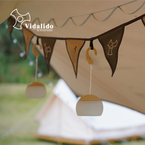 Vidalido outdoor decoration Multi-Function Lantern rope triangle colorful flag sky screen lanyard logo camp atmosphere flag