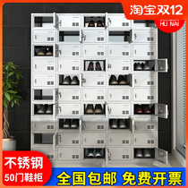 Stainless steel 50-door shoe cabinet factory purification dust-free workshop laboratory staff change shoe cabinet multi-door locker