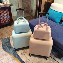 Small suitcase woman 18 inch light Mini pull lever box for travel on travel den case square primary-secondary box small number box