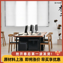 Solid Wood computer desk desktop office furniture staff double computer office table and chair combination four-person Workbench