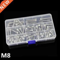 28pcs M8 Screw 304 Stainless Steel Hexagon Screw Bolt with W