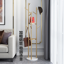 Light luxury iron coat rack floor bedroom hanger simple household clothes rack hanging bag rack Nordic storage rack