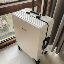 High face value durable suitcase female mute universal wheel male small 20 inch pull bar case 24 boarding travel leather case 26