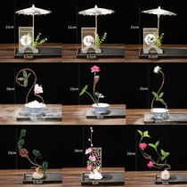 Sabab embellishment plate decoration cold vegetable plate artistic conception restaurant characteristic flower artistic conception decoration cold dish plate