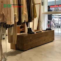 Nordic solid wood bench log shoe stool creative TV cabinet wood pier bench stool clothing store decoration