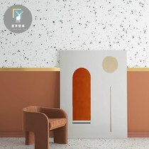 Self-adhesive wallpaper imitation terrazzo marble waterproof and moisture-proof kitchen color tile stickers toilet wallpaper self-sticking