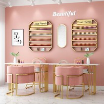 Wall hanging net red wall shelf Put nail polish wall decoration personalized nail shop display rack shelf