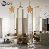 Light luxury glass screen partition Living room bedroom Simple modern door blocking entrance background wall Lollipop screen