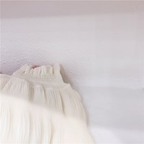 All year round can wear petal sleeve fairy chiffon shirt Korean version of semi-high collar base shirt Womens inner coat tide