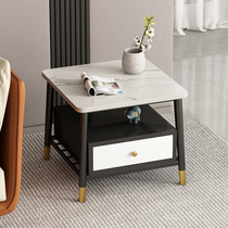 Nordic coffee table simple small apartment sofa side side cabinet rock board small square table light luxury modern living room corner