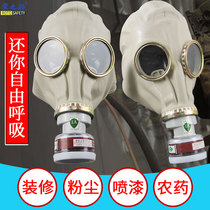 A protective rubber anti-gas mask leather face totally enclosed self-suction filter-like anti-taint spray decoration Formaldehyde